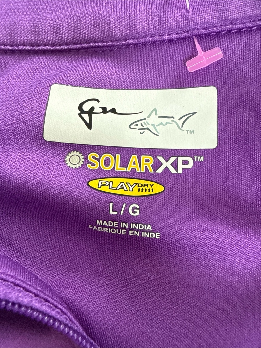 Greg Norman Solar XP Purple Floral Quarter-Zip Performance Golf Top large - Picture 6 of 10